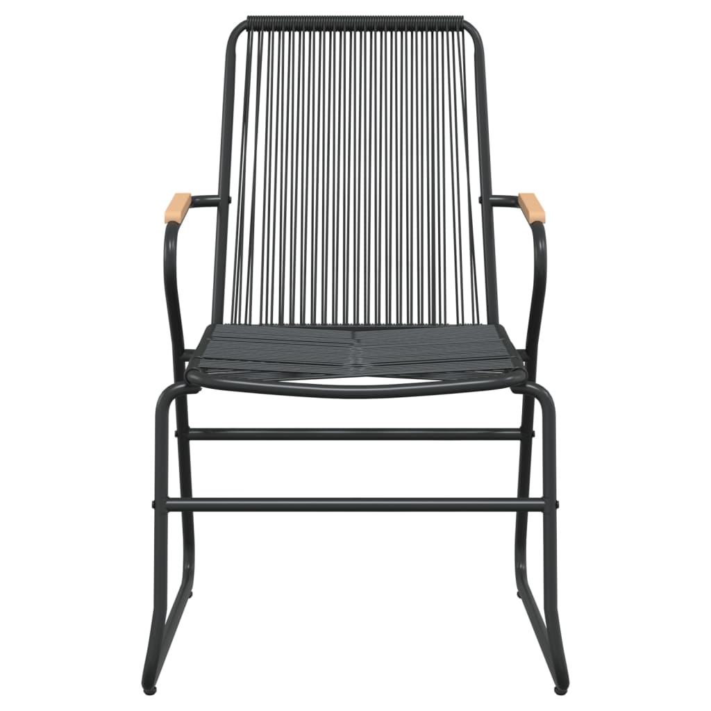 Garden Chairs 4 pcs Black 58x59x85.5 cm PVC Rattan