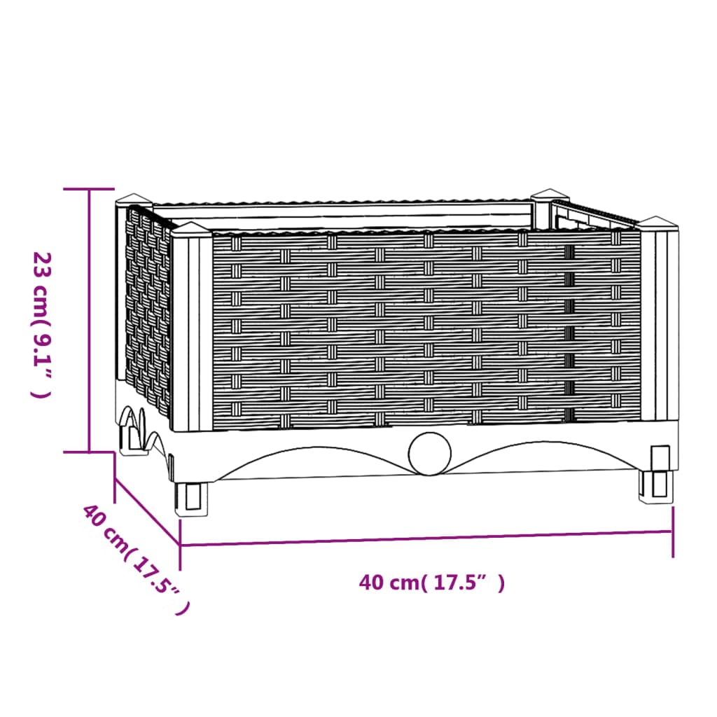 Raised Bed 40x40x23 cm Polypropylene