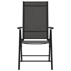 Folding Garden Chairs 6 pcs Textilene Black