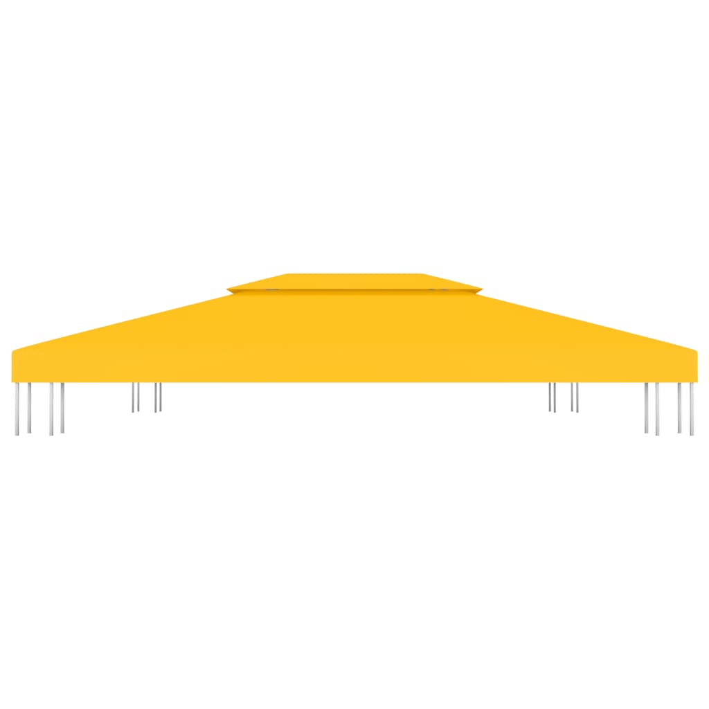 2-Tier Gazebo Top Cover 310 g/m² 4x3 m Yellow