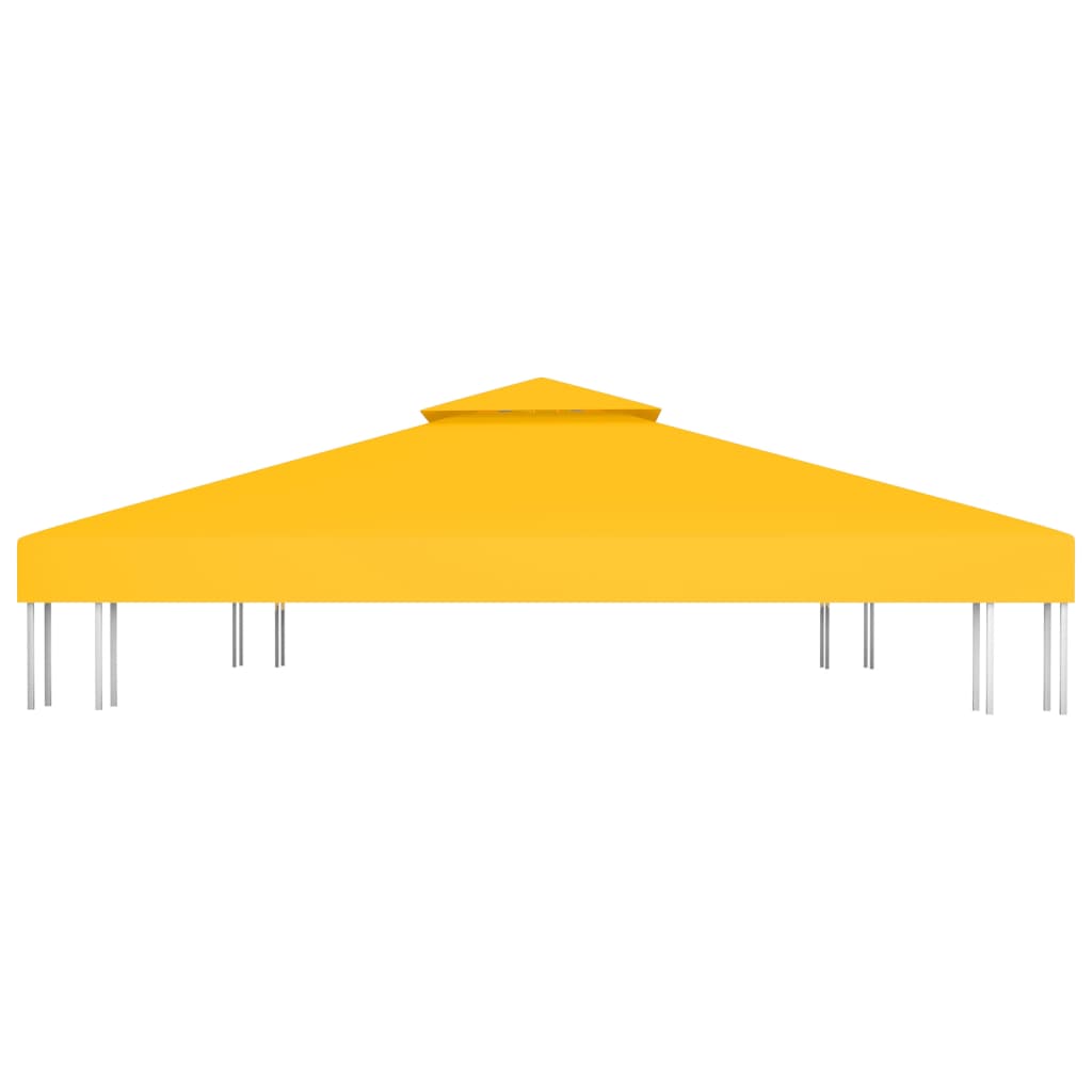 2-Tier Gazebo Top Cover 310 g/m² 4x3 m Yellow