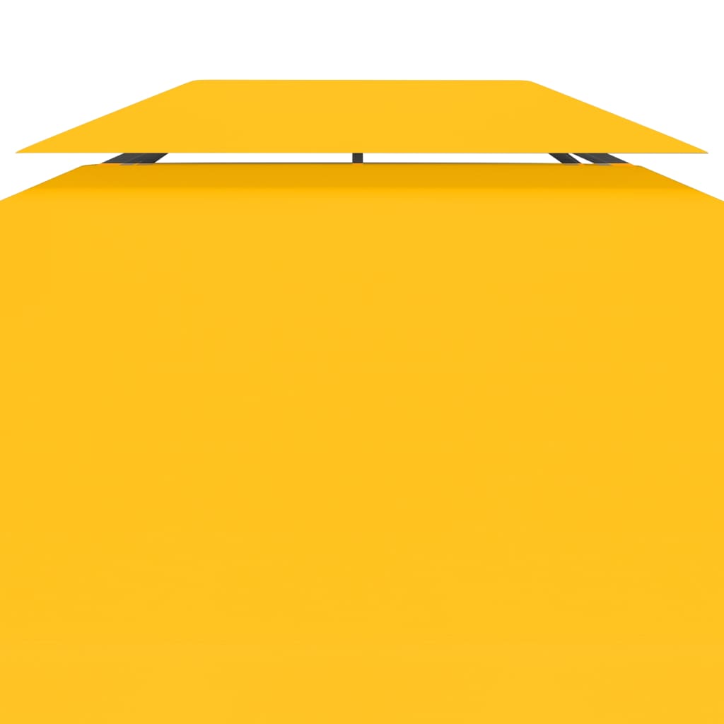 2-Tier Gazebo Top Cover 310 g/m² 4x3 m Yellow