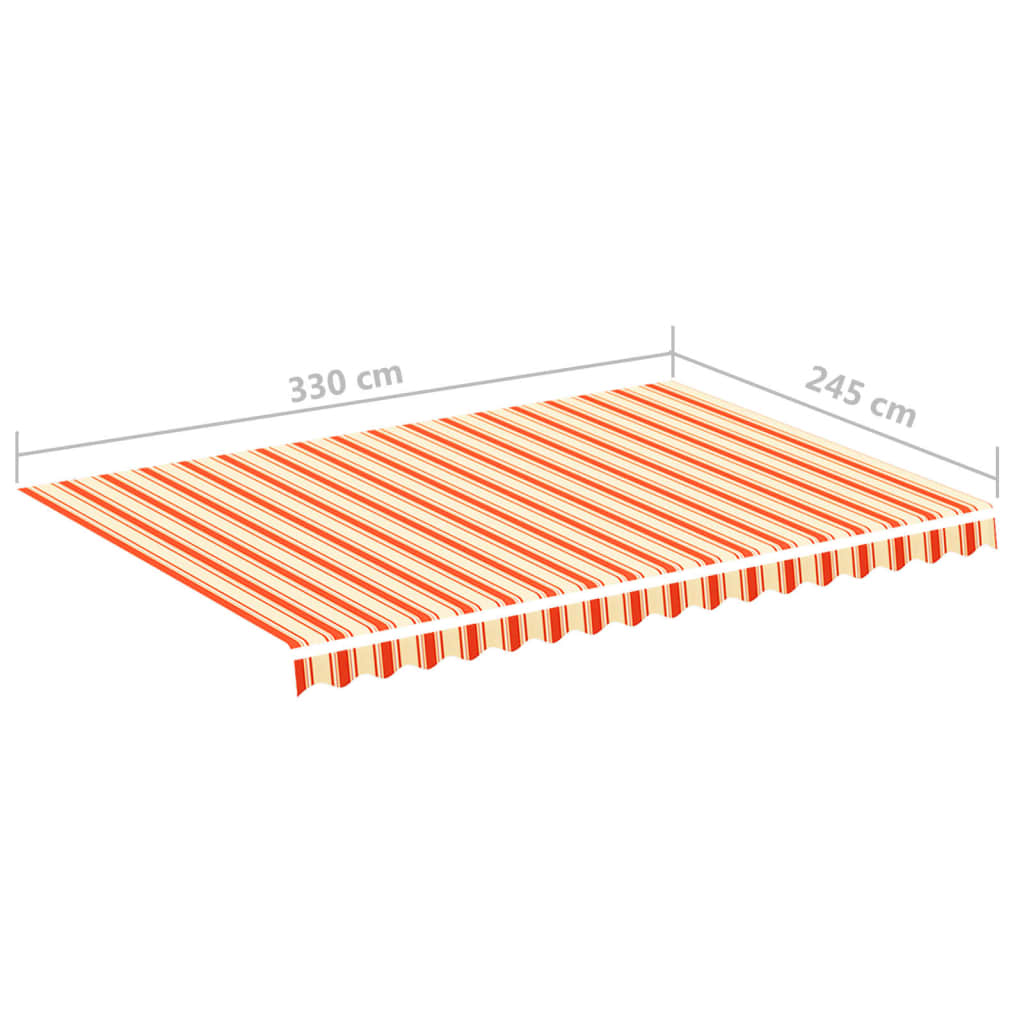 Replacement Fabric for Awning Yellow and Orange 3.5x2.5 m