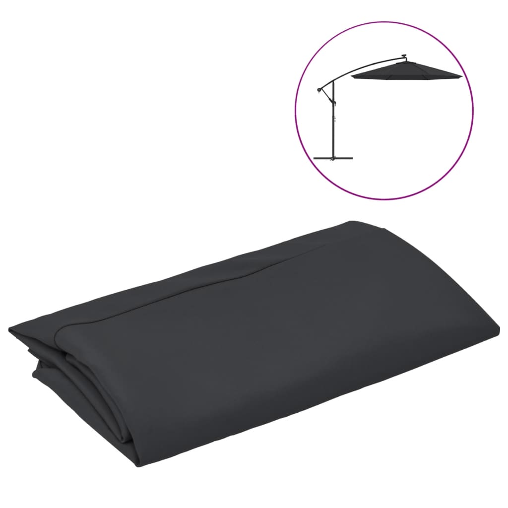 Replacement Fabric for Cantilever Umbrella Black 300 cm