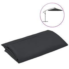 Replacement Fabric for Cantilever Umbrella Black 300 cm