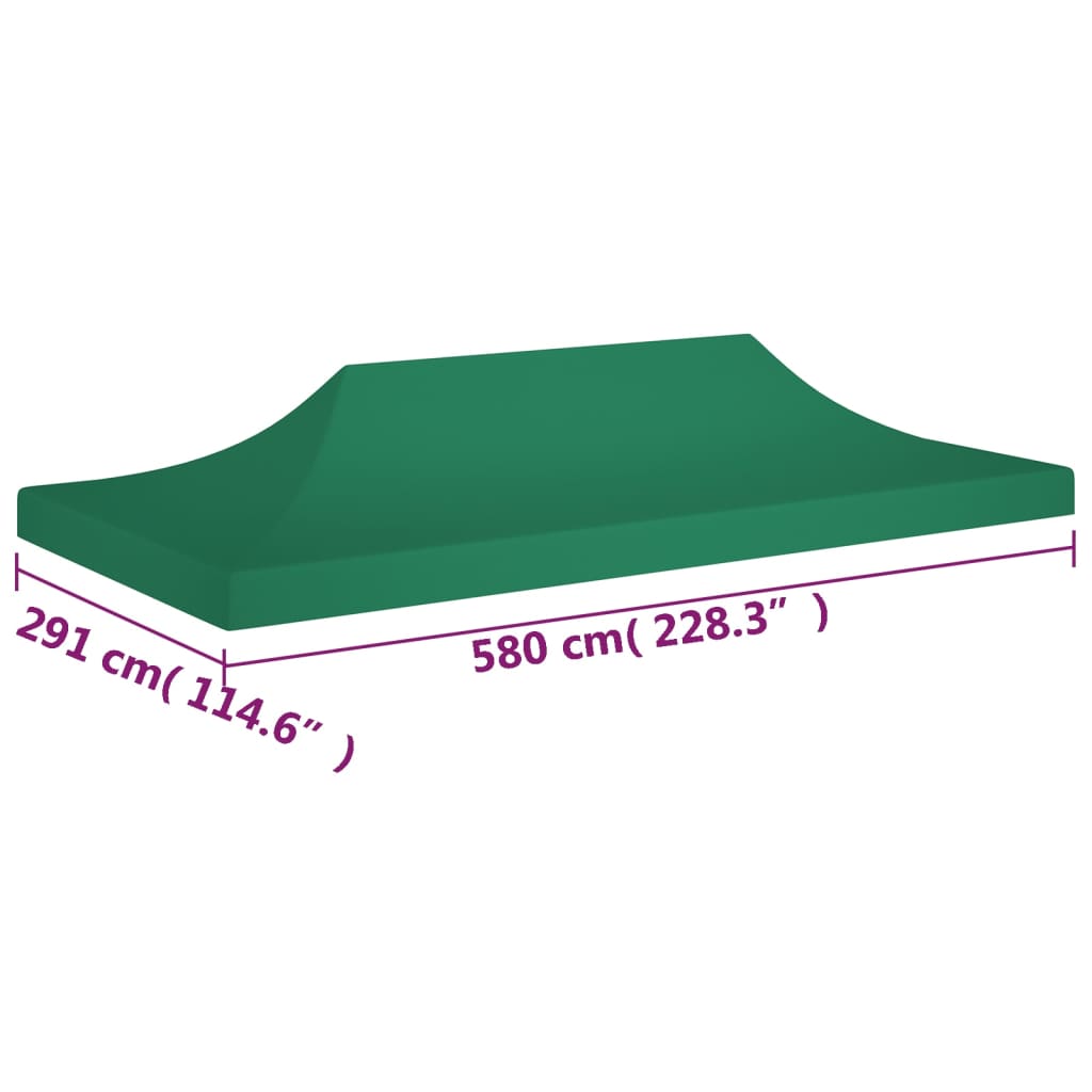 Party Tent Roof 6x3 m Green 270 g/m²