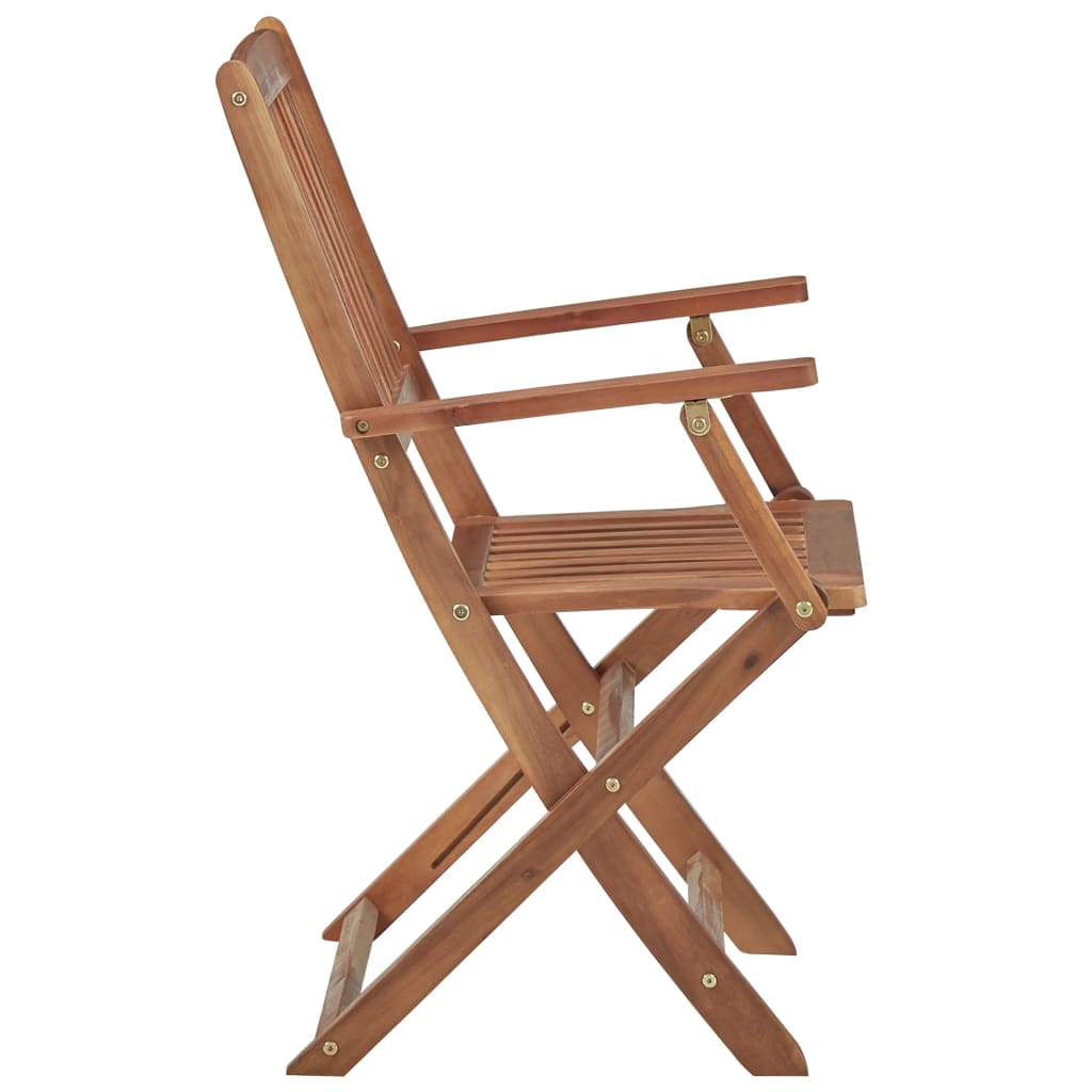 Folding Outdoor Chairs 2 pcs Solid Acacia Wood