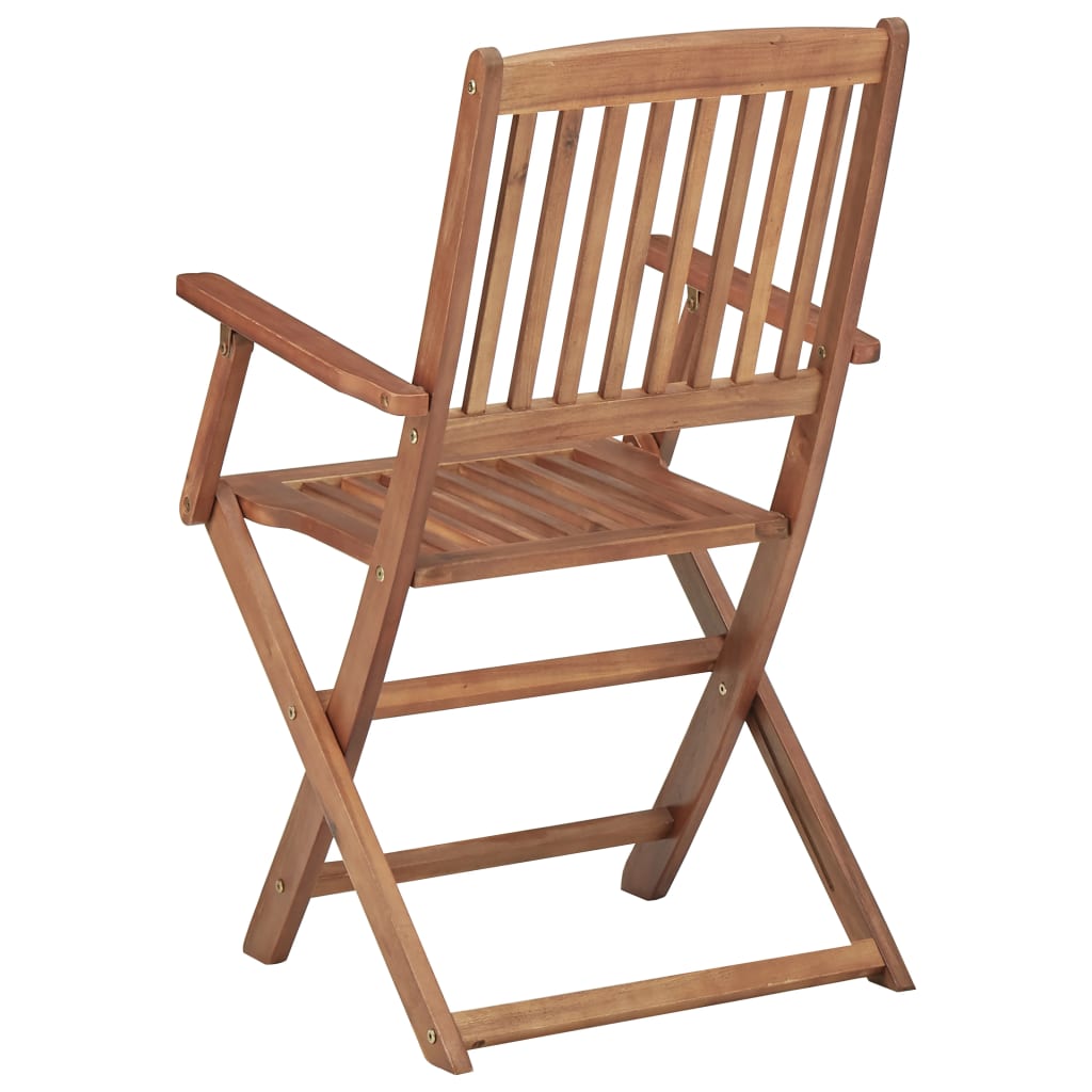 Folding Outdoor Chairs 2 pcs Solid Acacia Wood