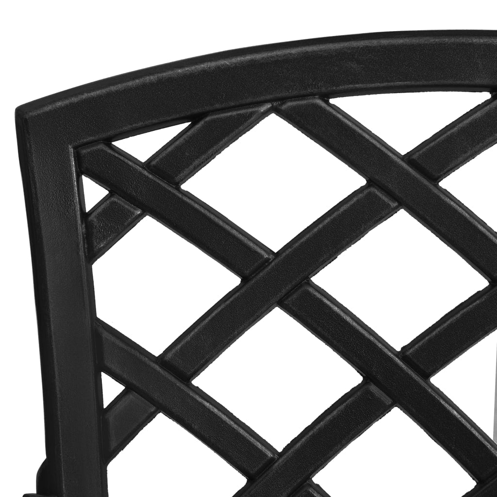 Garden Chairs 4 pcs Cast Aluminium Black