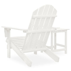 Garden Adirondack Chair with Table Solid Fir Wood White