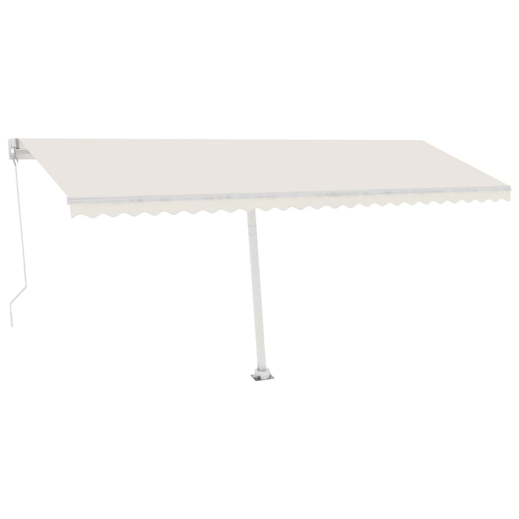 Freestanding Manual Retractable Awning 500x350 cm Cream