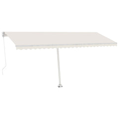 Freestanding Manual Retractable Awning 500x350 cm Cream