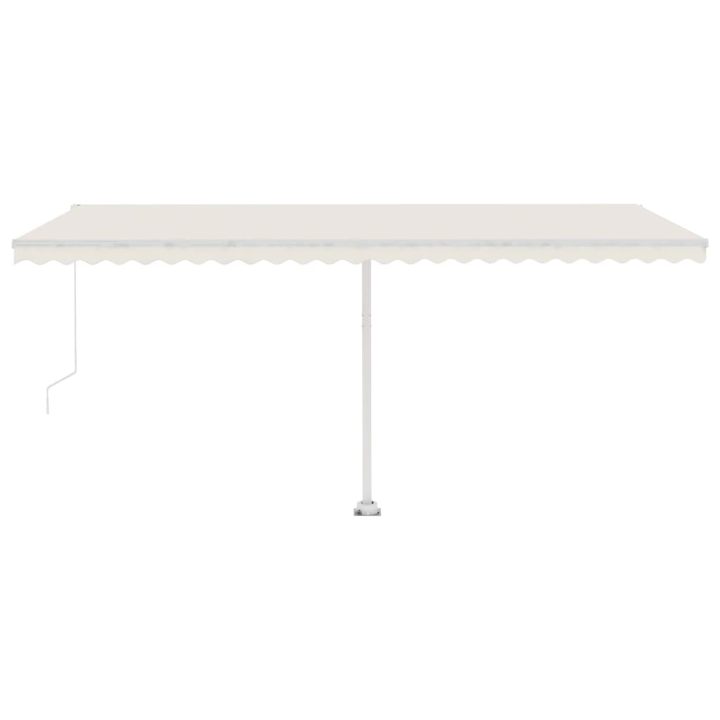 Freestanding Manual Retractable Awning 500x350 cm Cream