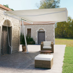 Freestanding Manual Retractable Awning 500x350 cm Cream