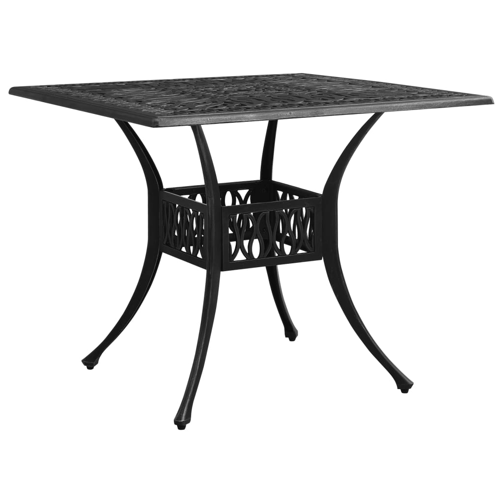 5 Piece Bistro Set Cast Aluminium Black