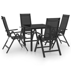 5 Piece Garden Dining Set Aluminium Anthracite