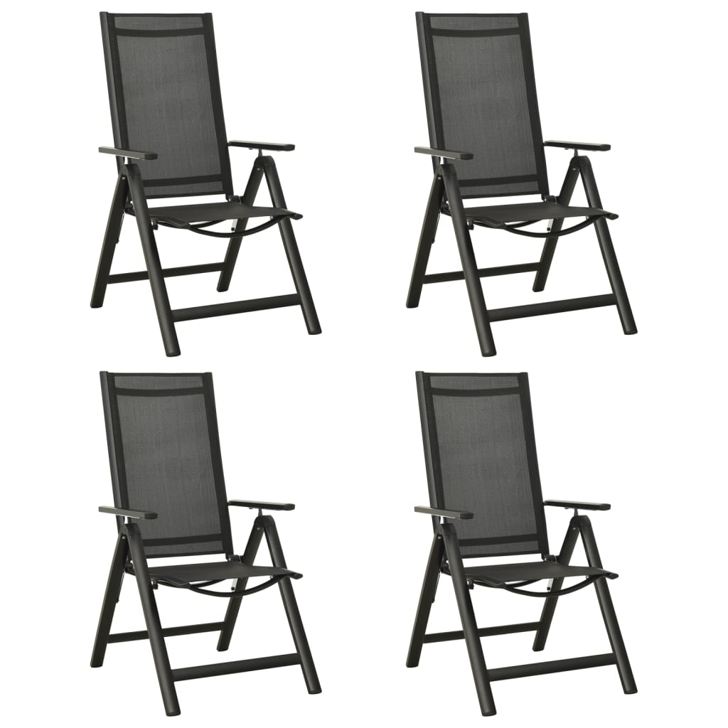 5 Piece Garden Dining Set Aluminium Anthracite