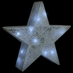 Christmas Decoration Stars 3 pcs White Mesh LED Outdoor Indoor