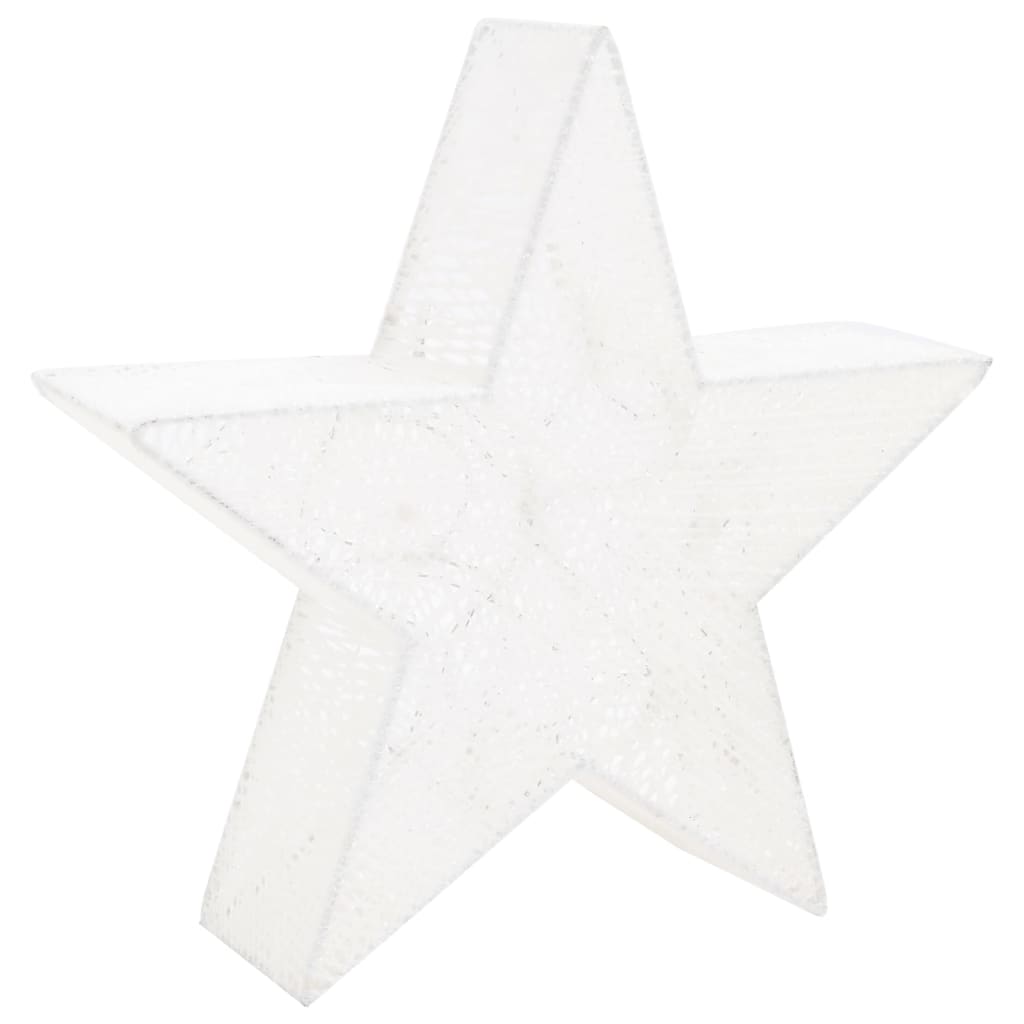 Christmas Decoration Stars 3 pcs White Mesh LED Outdoor Indoor