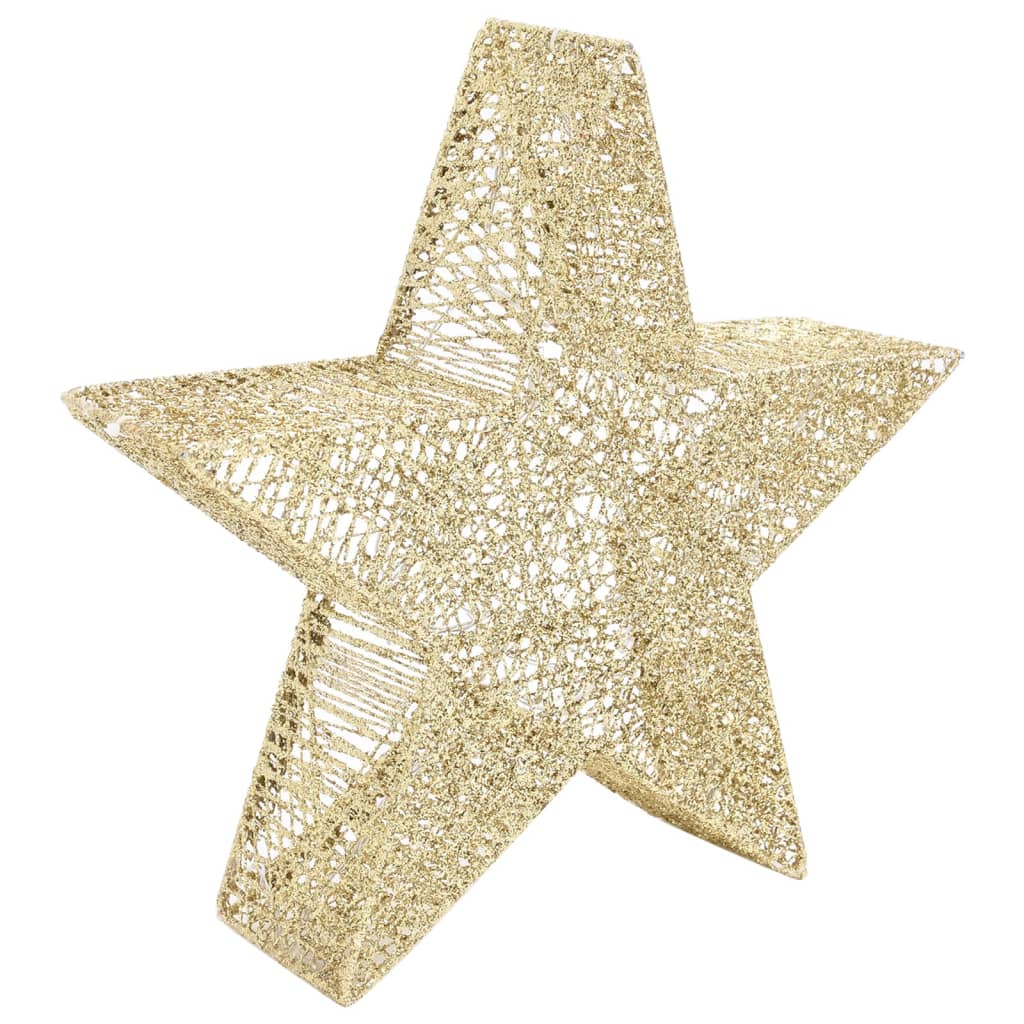 Christmas Decoration Stars 3 pcs Gold Mesh LED Outdoor Indoor