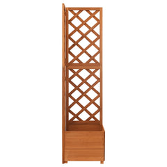 Corner Trellis Planter 40x40x150 cm Solid Fir Wood