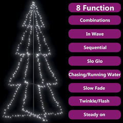 Christmas Cone Tree 360 LEDs Indoor and Outdoor 143x250 cm