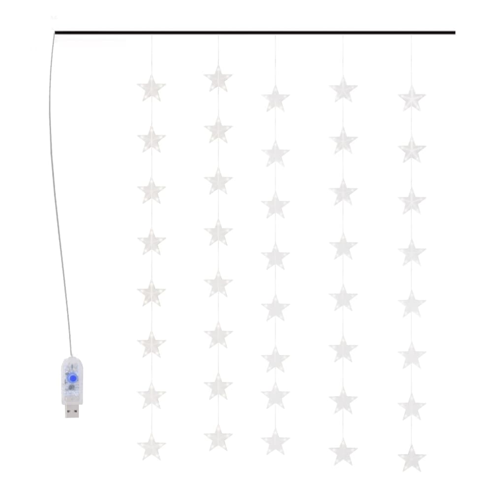 LED Star Curtain Fairy Lights 200 LED Blue 8 Function