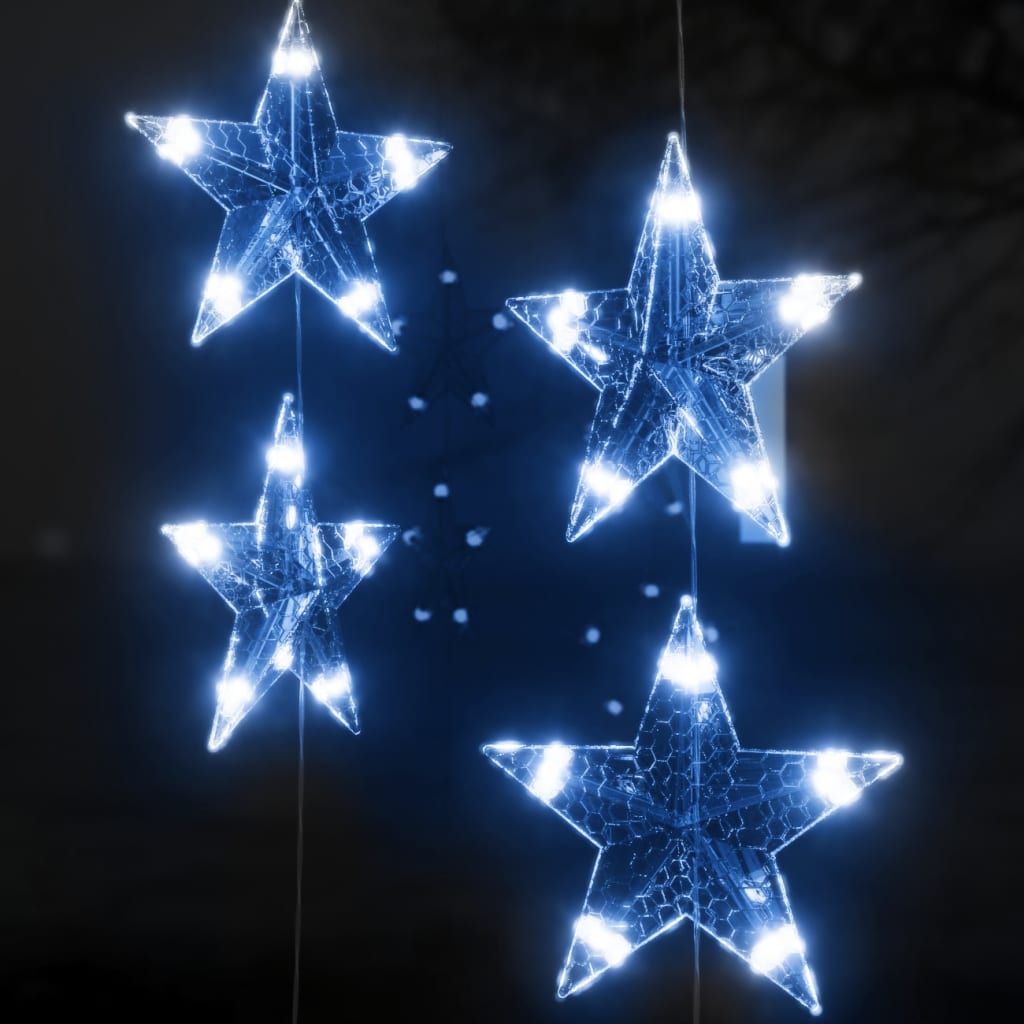 LED Star Curtain Fairy Lights 200 LED Blue 8 Function