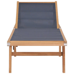 Folding Sun Loungers with Wheels 2 pcs Solid Teak and Textilene