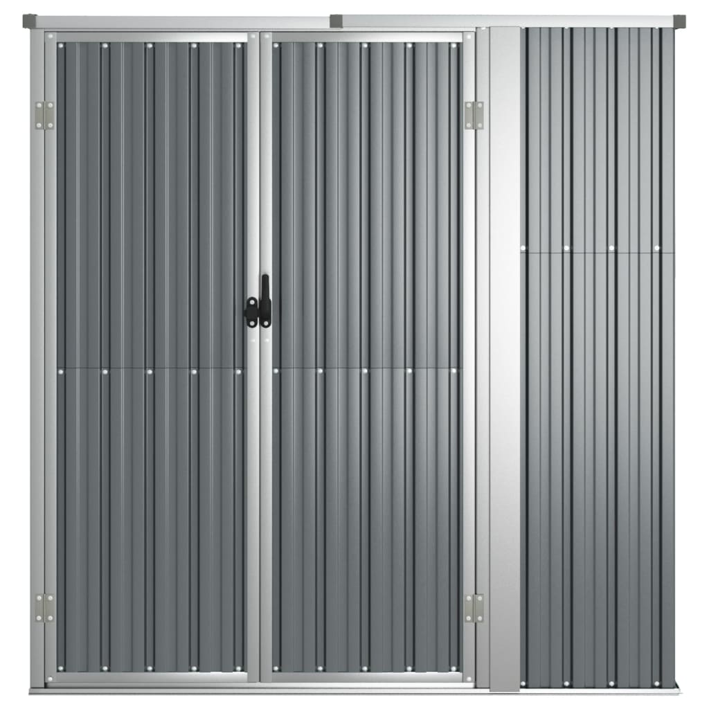 Garden Tool Shed Grey 161x89x161 cm Galvanised Steel