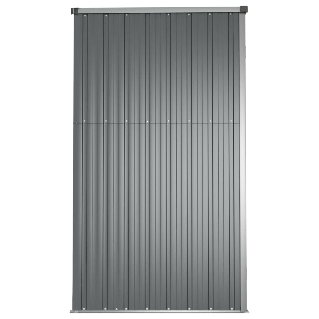 Garden Tool Shed Grey 161x89x161 cm Galvanised Steel