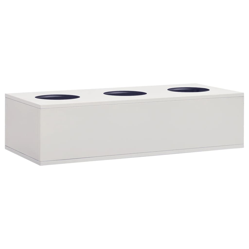 Office Flower Box Light Grey 90x40x23 cm Steel