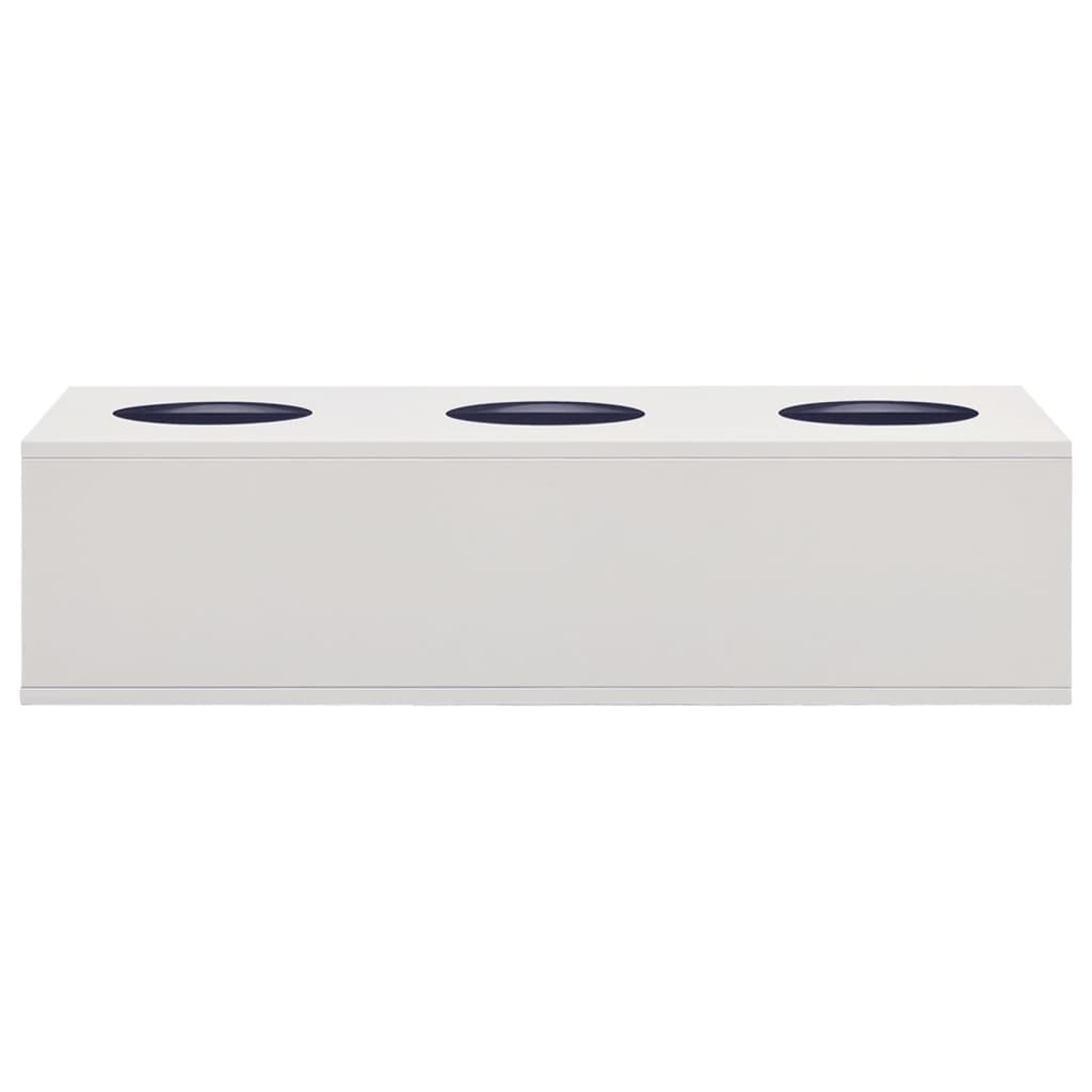 Office Flower Box Light Grey 90x40x23 cm Steel