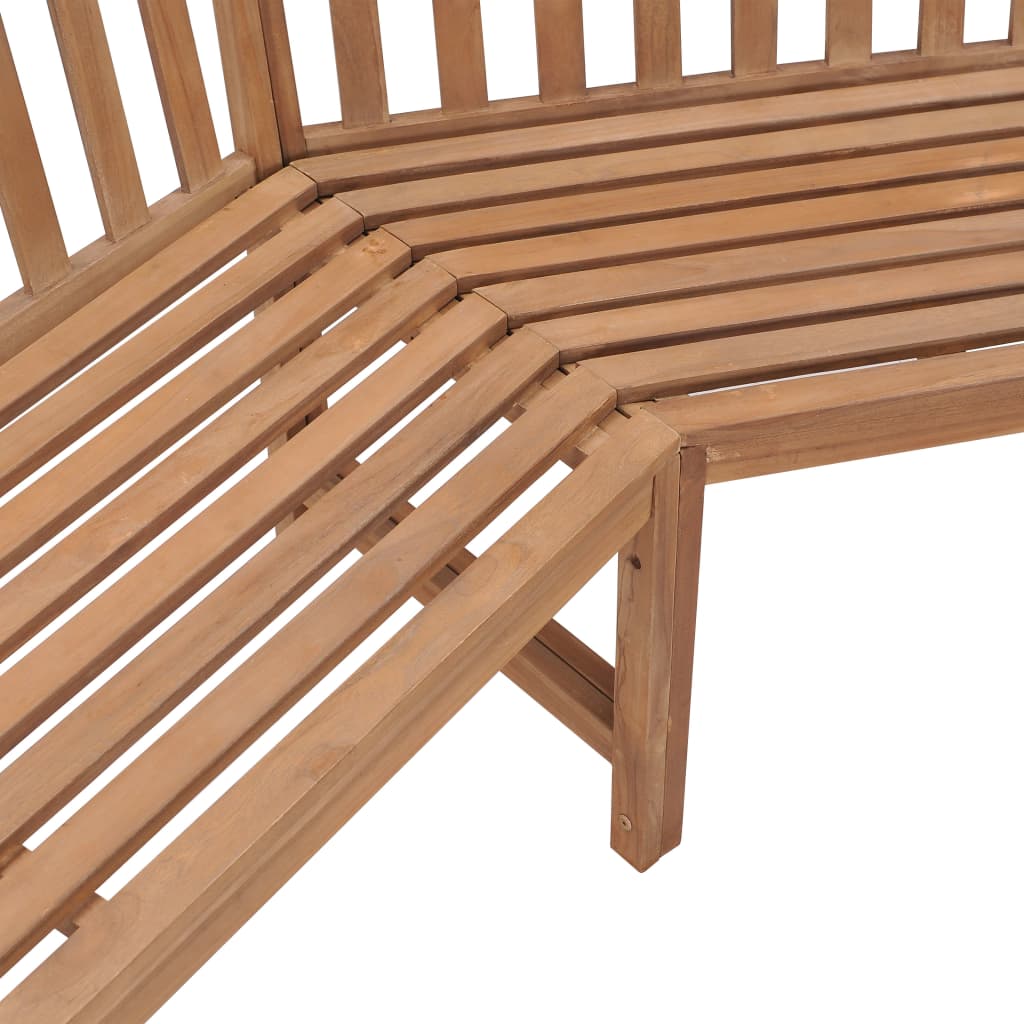 Garden Corner Bench 185x185x90 cm Solid Teak Wood