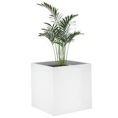 Planter Box High Gloss White 40x40x40 cm Engineered Wood