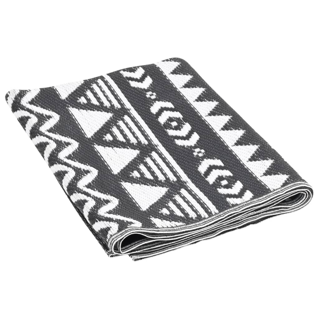 Outdoor Rug Black 160x230 cm PP