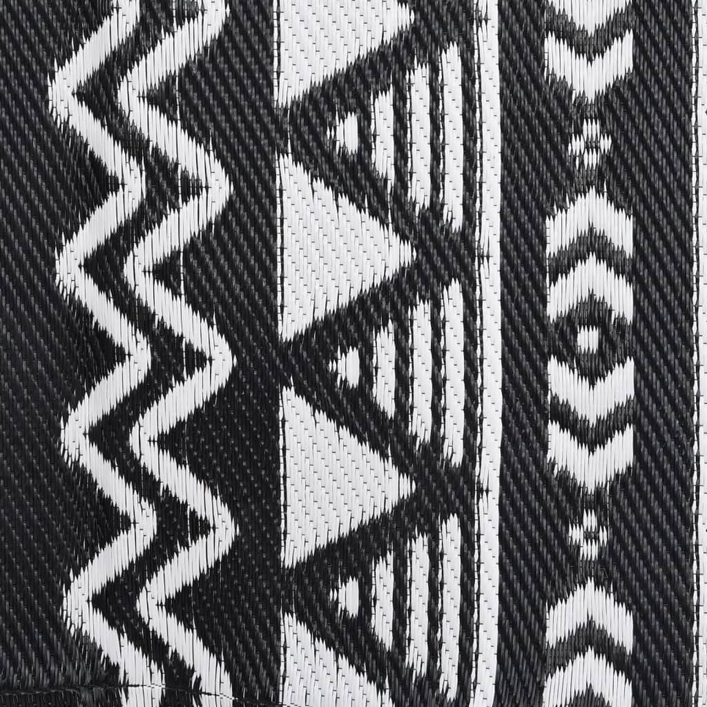 Outdoor Rug Black 160x230 cm PP