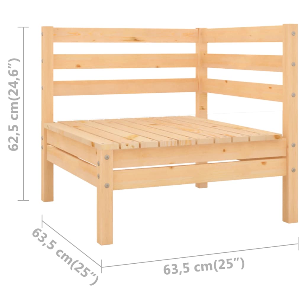 Garden Corner Sofa Solid Wood Pine