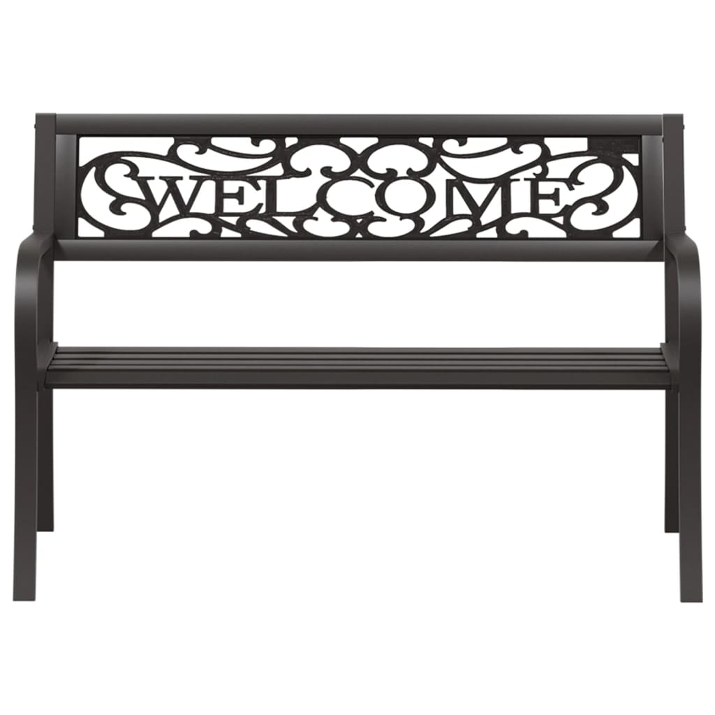 Garden Bench 125 cm Steel Black