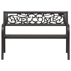 Garden Bench 125 cm Steel Black