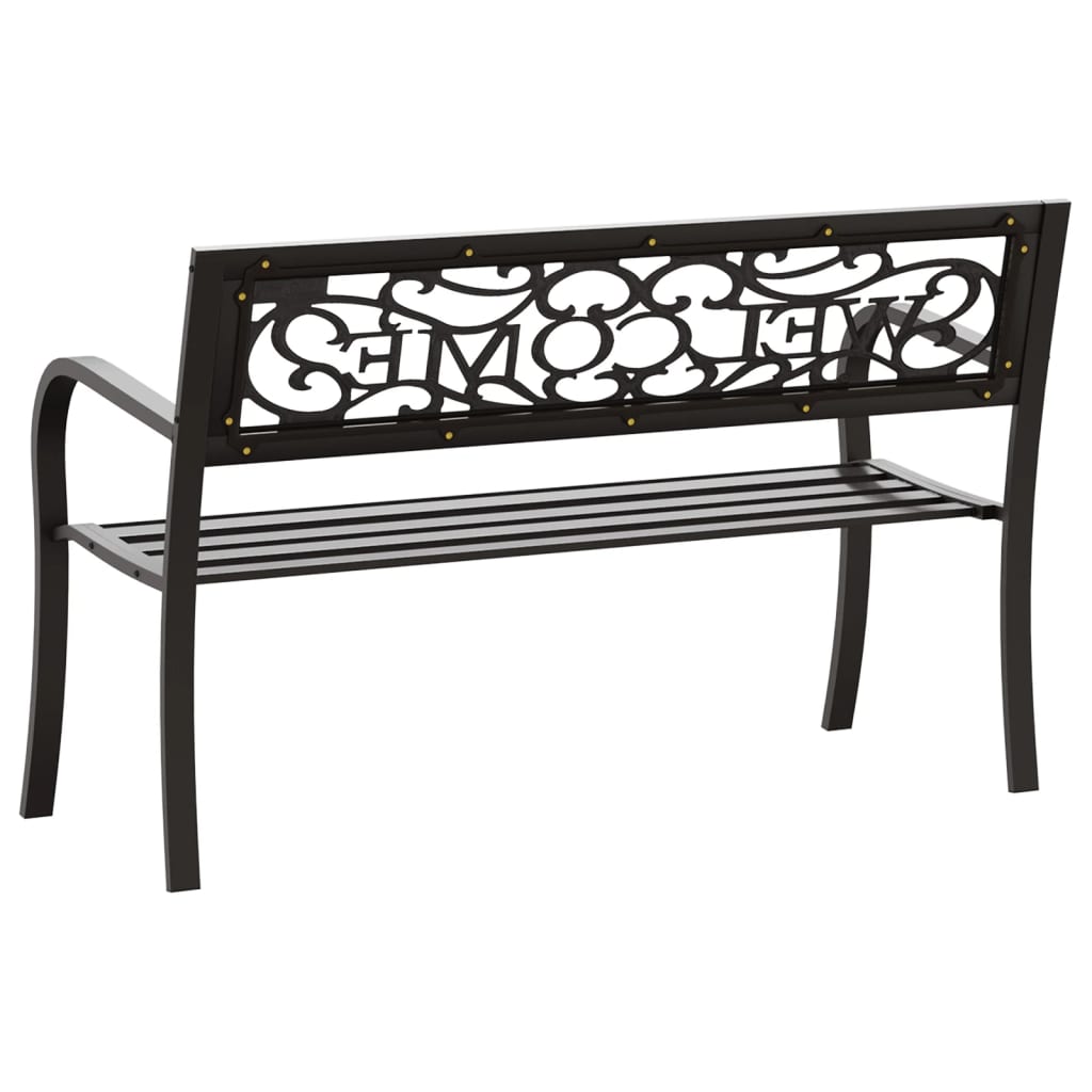 Garden Bench 125 cm Steel Black