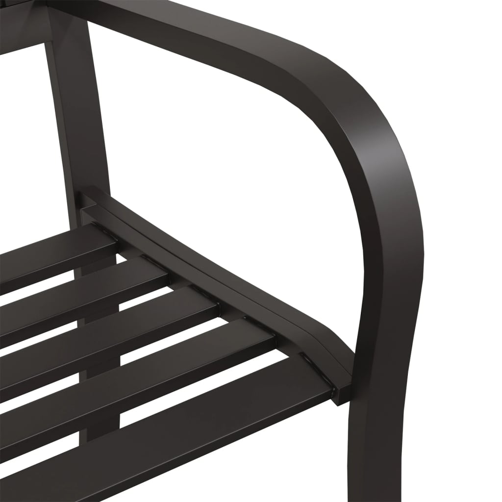 Garden Bench 125 cm Steel Black