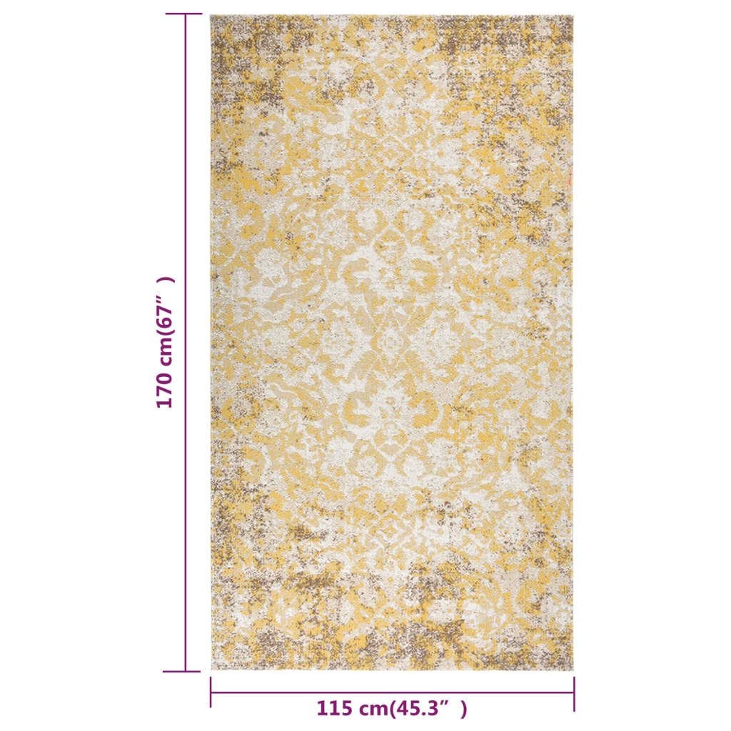 Outdoor Rug Flatweave 115x170 cm Yellow