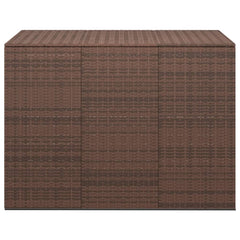 Garden Cushion Box PE Rattan 145x100x103 cm Brown