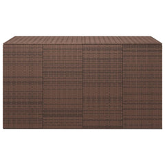 Garden Cushion Box PE Rattan 194x100x103 cm Brown