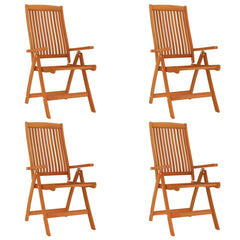 Folding Garden Chairs 4 pcs Solid Wood Eucalyptus