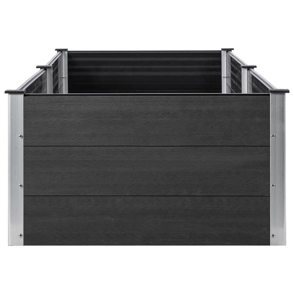 Garden Raised Bed 200x100x54 cm WPC Grey