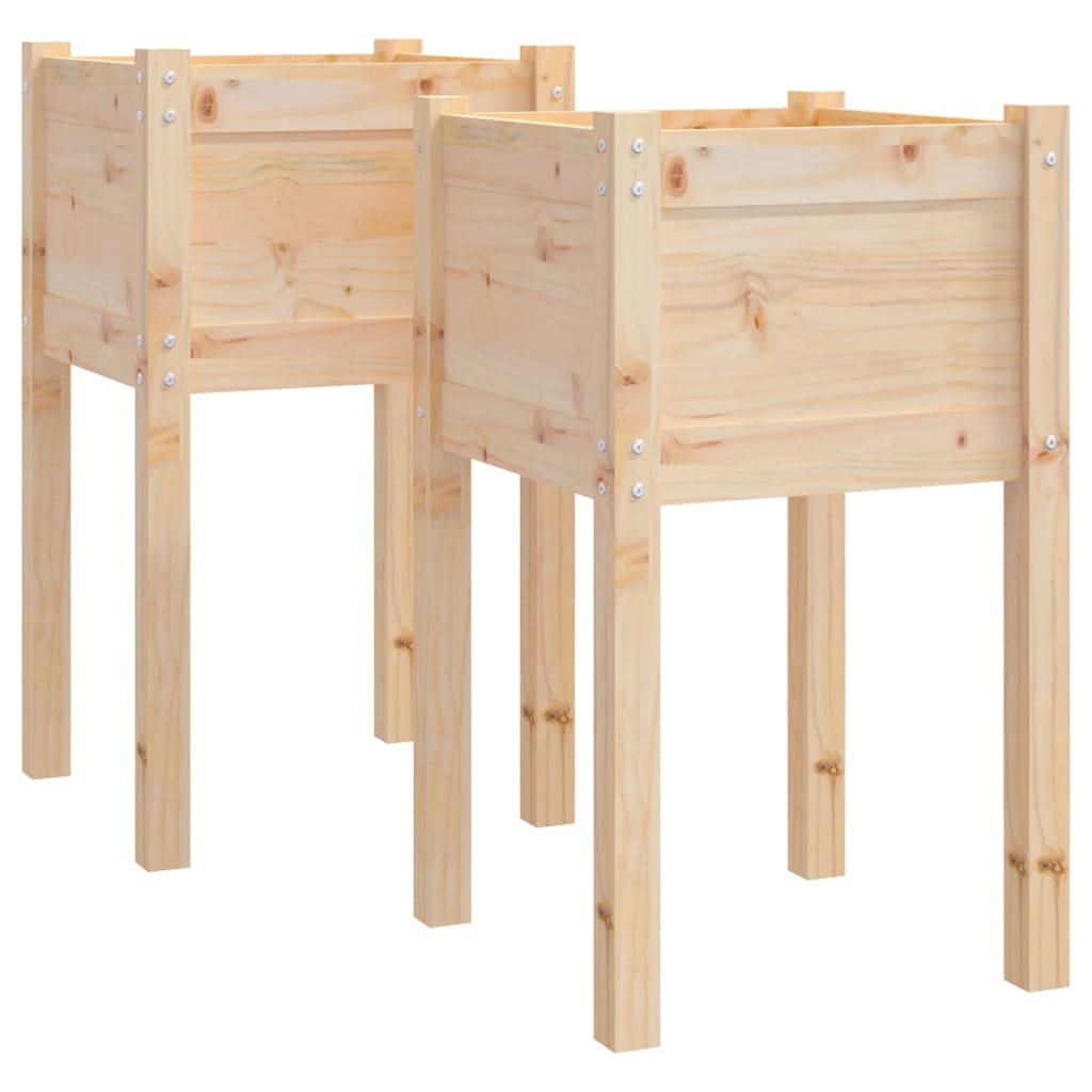 Garden Planters 2 pcs 40x40x70 cm Solid Pinewood