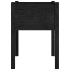 Garden Planter Black 50x50x70 cm Solid Pinewood