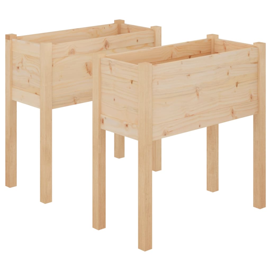 Garden Planters 2 pcs 70x31x70 cm Solid Pinewood